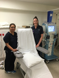 Nurses Isel Dabuyan and Erin Whyte